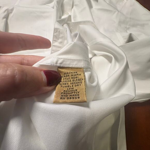 Gold Label Investments White Button Down Shirt Size 18 - Picture 3 of 5